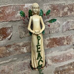 Christmas Holly Angel Figureine